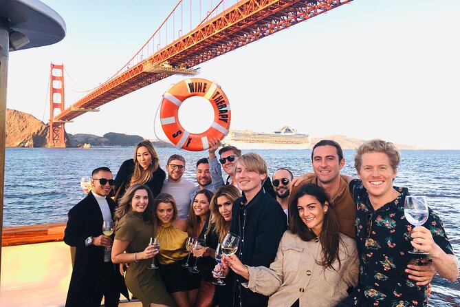 90 Minute Daytime Tour Aboard Wine Therapy - Golden Gate Bridge from the water: your first big view