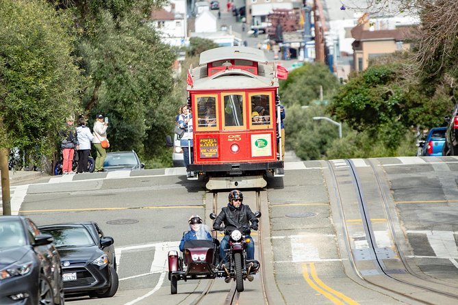 Classic Sidecar Tour of San Francisco - Golden Gate Bridge crossing: the photo stop that sells the whole tour