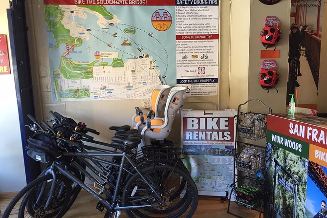 Golden Gate Bridge Bike Rentals - Very Close To The Bridge! - The Golden Gate Bridge Crossing: Bike-Path Photos and Photo Pull-Offs