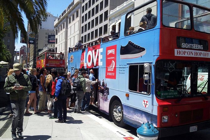 Hop-On Hop-Off Deluxe Bus Tour of San Francisco: 2 Days, 20 Stops - Alamo Square and Civic Center, finishing with big-city scale