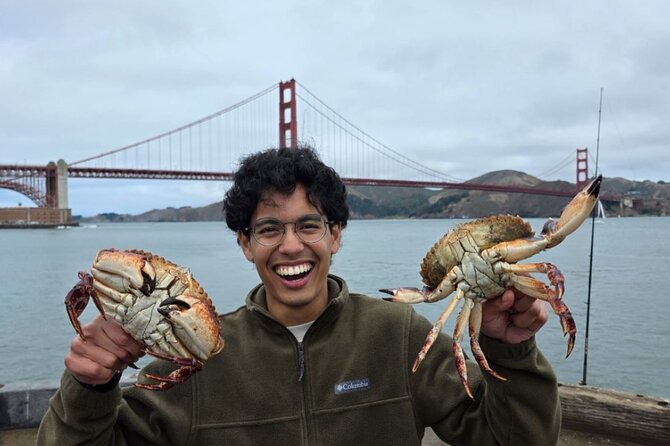 Learn to Catch and Cook Crab under Golden Gate Bridge SF - Torpedo Wharf meet-up: where the action starts