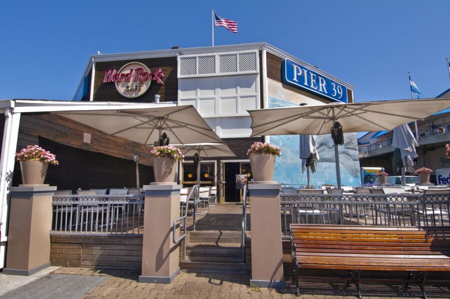 Meal at Hard Rock Cafe San Francisco at Pier 39 - Food and atmosphere: burgers, salads, and that Hard Rock energy