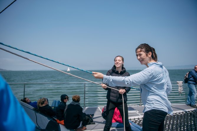 San Francisco Bay Sailing Cruise - Alcatraz Island and Sausalito: two views that complement each other