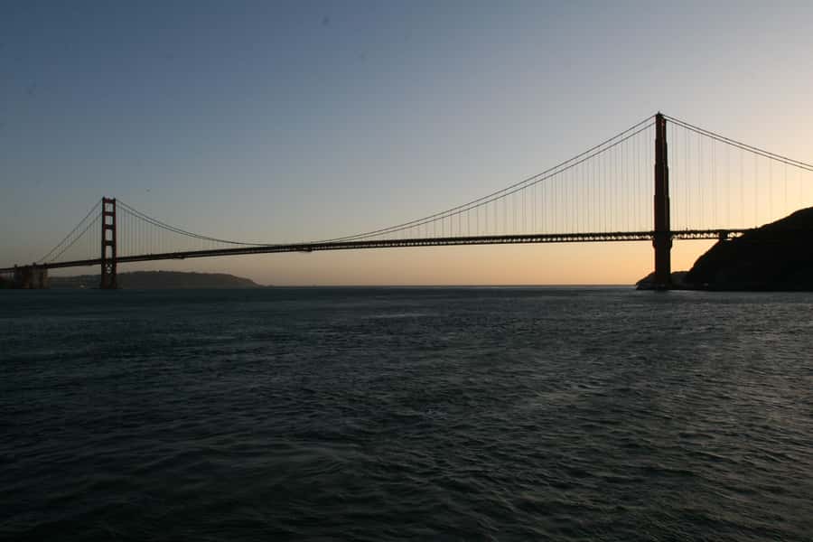 San Francisco: California Sunset Cruise (2-hours) - City lights after dark: Coit Tower and the Transamerica Pyramid glow