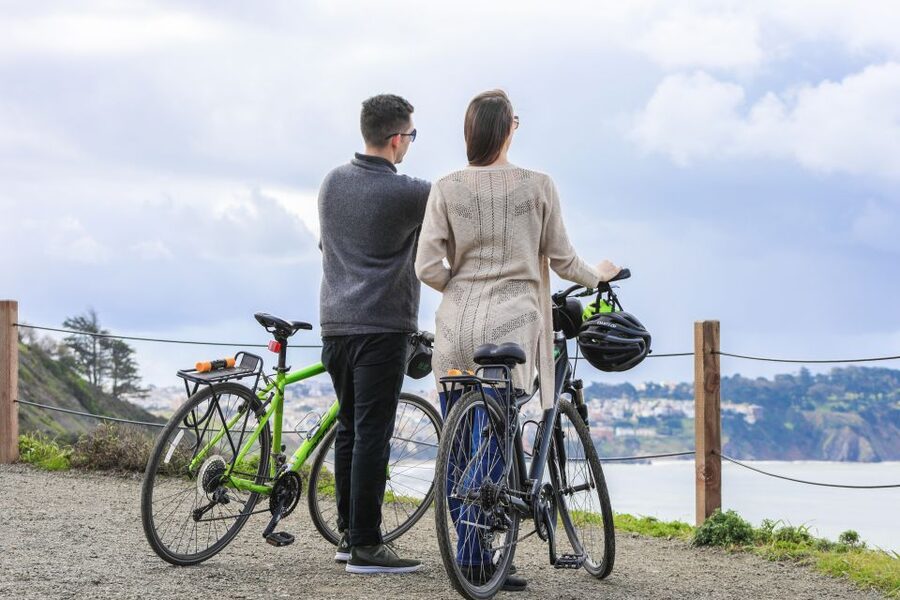 San Francisco: City Highlights Guided eBike Tour - Meeting at 757 Beach St, helmets on, and getting comfortable on an eBike