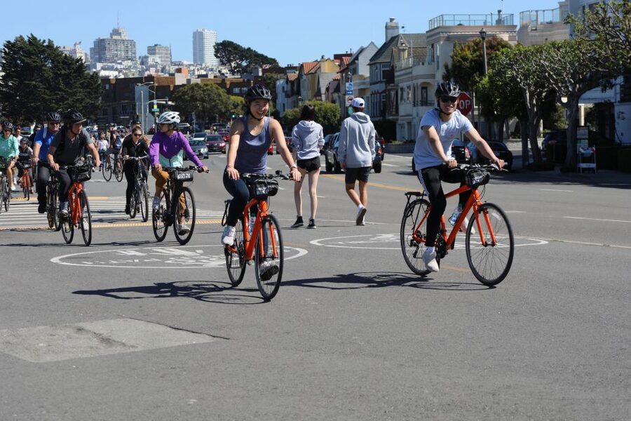 San Francisco: City Highlights Guided eBike Tour - Riding to Alamo Square and Painted Ladies views with a guide’s “why this spot” explanations