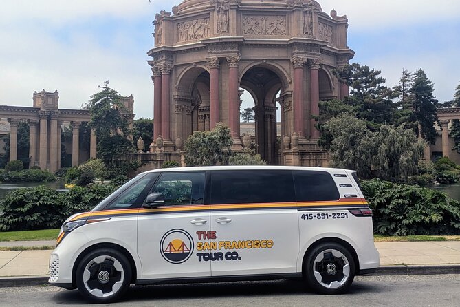 San Francisco City Tour in EV Volkswagen Van - Your route starts at 427 Post St, then the city gives you context