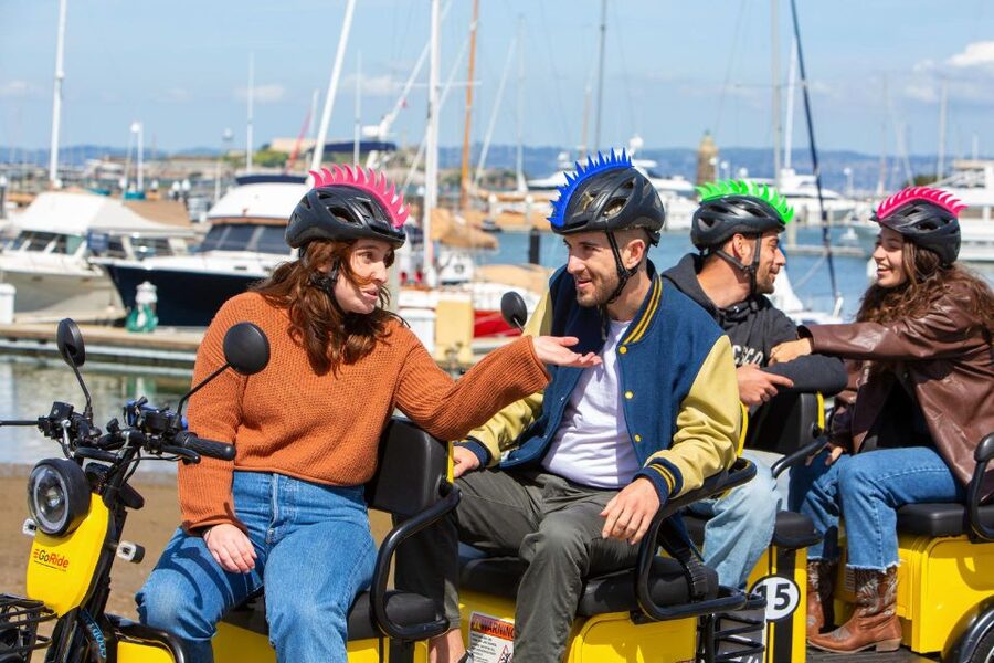 San Francisco: Electric Scooter Rental with GPS Storytelling - Fort Point under the Golden Gate, then up to Bridge Welcome Center plaza