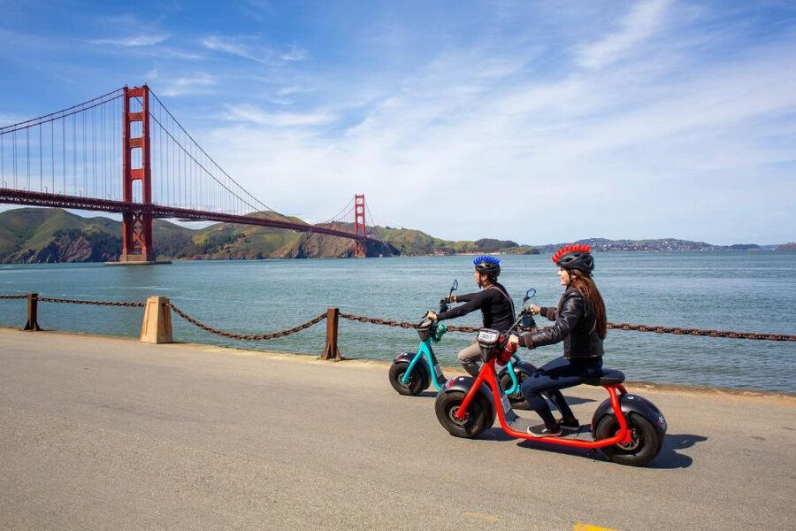 San Francisco: Electric Scooter Rental with GPS Storytelling - Looping back through the Presidio and the Marina District