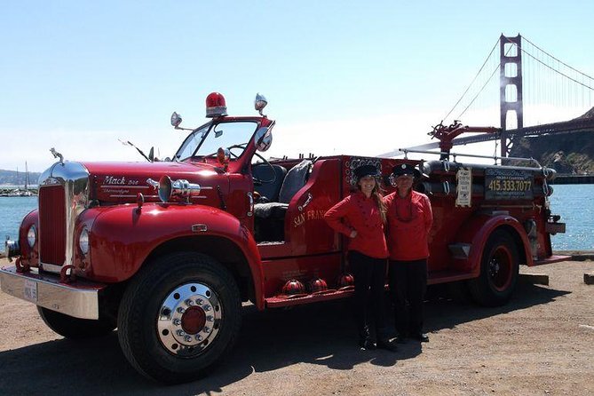 San Francisco Fire Engine Holiday Lights Tour - Meeting at 650 Beach St, then settling into open-air street level views