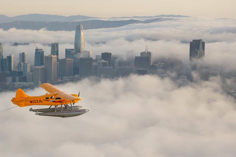 San Francisco: Golden Gate Bridge Seaplane Tour - Fishermans Wharf, Angel Island, and Alcatraz from above