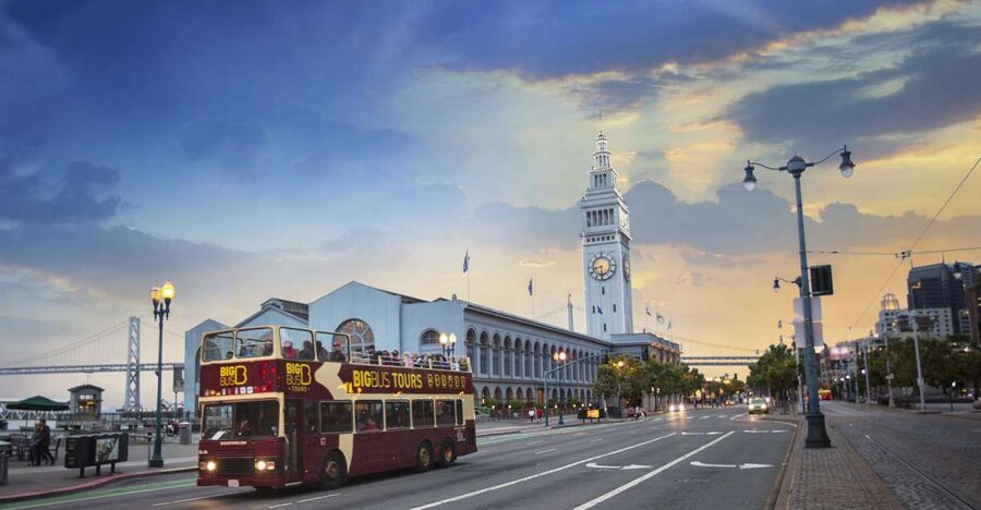 San Francisco: Sightseeing Sunset Tour by Open-Top Bus - Meeting point at Jefferson and Mason, plus the voucher reality