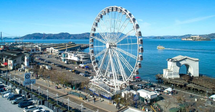 San Francisco: Sky Star Wheel - Fisherman's Wharf - Photo and wind tips: how to get better shots in a short ride